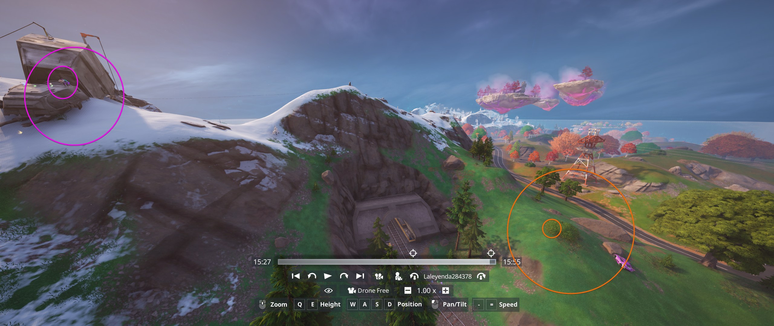Match screenshot of Laleyenda284378 camping a bush plus third party, but that part is fine. JUST NOT FROM A BUSH.